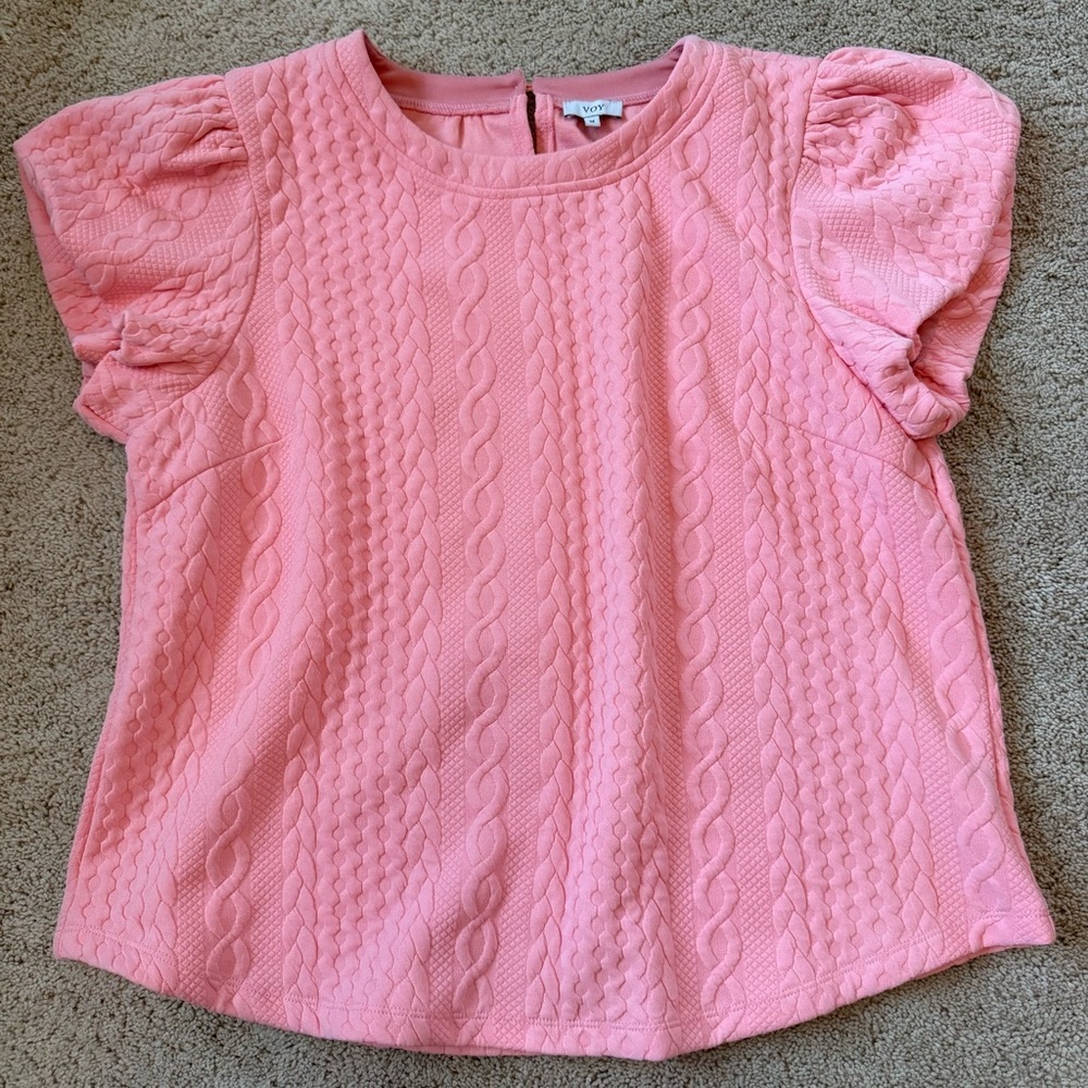 Voy Cable Knit Textured Top M